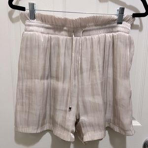 Champagne satin effect shorts